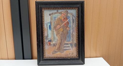 schilderij JULES DEMEULEMEESTER zelfportret 1987, Antiek en Kunst, Kunst | Schilderijen | Klassiek, Ophalen of Verzenden