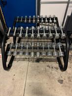 Technogym Set Chrome Dumbbells 1 - 10 KG met Rek, Sport en Fitness, Fitnessmaterialen, Ophalen of Verzenden