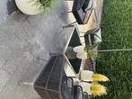 Moderne tuinset – in topstaat, slechts 2 jaar oud, Ophalen, Zo goed als nieuw, 4 zitplaatsen, Tuinset