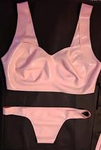 Roze latex top en tanga handmade, Kleding | Dames, Ondergoed en Lingerie, Ophalen of Verzenden