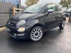 Fiat 500 1.2i pano dak/garantie/navigatie/ half leder € 7450, Auto's, 4 zetels, 4 cilinders, Leder en Stof, Zwart