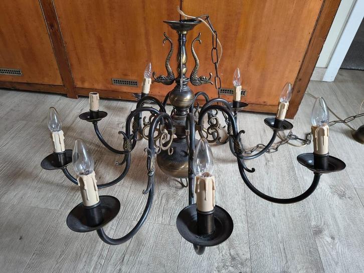 Antieke grote kroonluchter, Huis en Inrichting, Lampen | Kroonluchters, Gebruikt, Overige materialen, Ophalen
