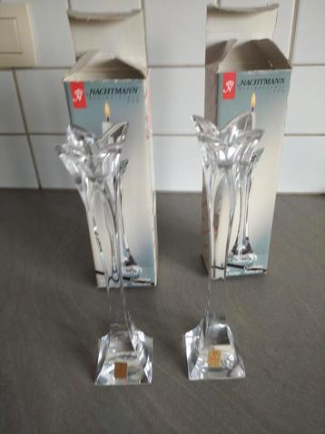 Twee kaarsenhouders Nachtmann Bleikristal, Enlèvement ou Envoi