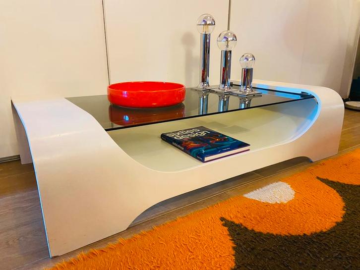 Table basse Space Age, Maison & Meubles, Tables | Tables de salon, Comme neuf, Moins de 50 cm, 50 à 100 cm, 100 à 150 cm, Rectangulaire