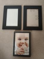 3 zwarte kaders 10 x 15 cm, Moins de 50 cm, Enlèvement ou Envoi, Comme neuf, Bois