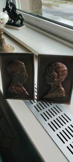 Bronzen afbeelding koning Leopold 3 e koningin Astrid, Huis en Inrichting, Zo goed als nieuw, Ophalen