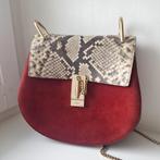 Sac à bandoulière Chloe en daim et cuir Medium Drew, Enlèvement, Comme neuf, Rouge, Cuir