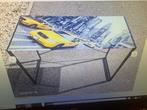 Bureau en verre TAXI NEWYORKAIS et pieds en métal noir., Maison & Meubles, Bureaux, Enlèvement, Comme neuf, Bureau