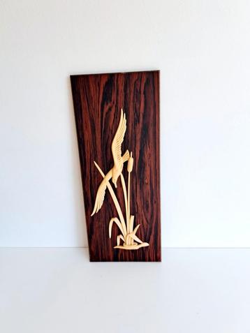 Vintage houten wanddecoratie  beschikbaar voor biedingen
