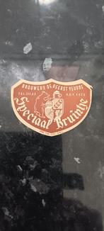 Oud bieretiket speciaal bruintje br. DE Beerst Veurne, Ophalen of Verzenden, Zo goed als nieuw