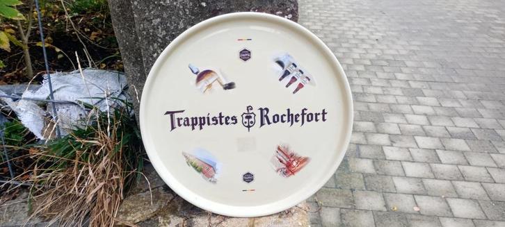 Brasserie bier grand plateau Trappiste Rochefort, Verzamelen, Biermerken, Zo goed als nieuw, Reclamebord, Plaat of Schild, Overige merken