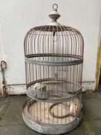 Ancienne Cage à Oiseaux/Perroquet en Métal - 19e Siècle, Antiquités & Art