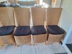 6 RIETEN TUINSTOELEN ZO GOED ALS NIEUW, Tuin en Terras, Tuinstoelen, Ophalen, Zo goed als nieuw