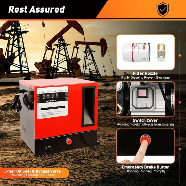 Professionele Tankstation Dieselpomp. Oliepomp. Vatenpomp., Auto diversen, Autogereedschap, Nieuw, Verzenden