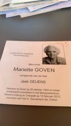 1944/2012, Verzamelen, Bidprentjes en Rouwkaarten, Ophalen of Verzenden, Bidprentje