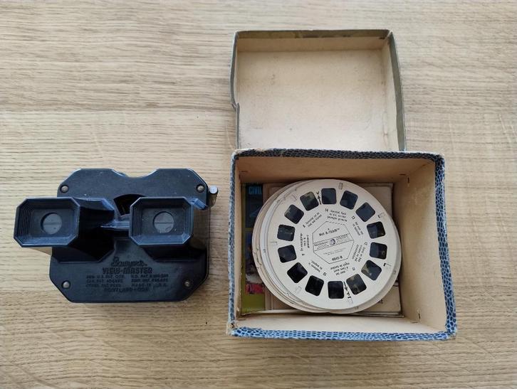 Antieke View-Master Stereoscoop + 30 Schijfjes ★★★★★, Verzamelen, Foto-apparatuur en Filmapparatuur, Ophalen of Verzenden