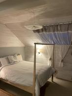 Prachtig houten bed en boxsprings, Ophalen, Tweepersoons, Zo goed als nieuw, 200 cm