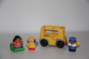 little people busje met 3 mannetjes rolstoel, Ophalen of Verzenden, Gebruikt, Speelset