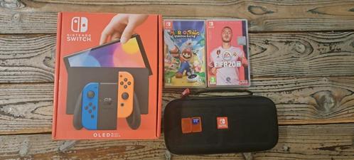 Nintendo switch OLED red/blue incl. Games & extra’s !!!, Consoles de jeu & Jeux vidéo, Consoles de jeu | Nintendo Switch, Comme neuf