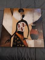 2 cadres style africain, Comme neuf, Enlèvement, 50 à 75 cm, Bois