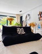 Fauteuil in nieuwe Togo-stijl, roze lijn en zwart fluweel, Ophalen of Verzenden, Nieuw