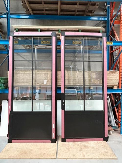 Aluminium dubbele steel look deur, Doe-het-zelf en Bouw, Raamkozijnen en Schuifdeuren, Nieuw, Aluminium, Ophalen