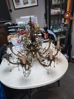 Zware koperen luster met 8 armen en belletjes, Ophalen