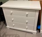 Witte ladekast met verzorgingskussen, Huis en Inrichting, Ophalen, Gebruikt, 100 tot 150 cm, 3 of 4 laden