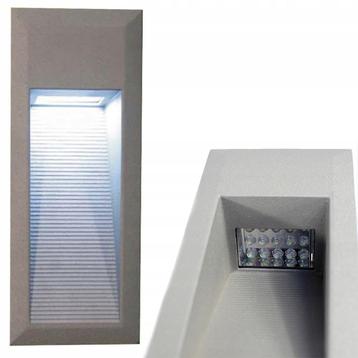 Inbouwlamp met 15 LED’s – Aluminium – IP44 – Lichtgrijs beschikbaar voor biedingen