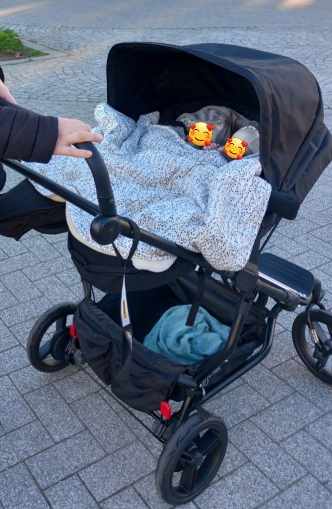 Tweelingbuggy mountain duet, Kinderen en Baby's, Tweelingen en Meerlingen, Zo goed als nieuw, Kinderwagen of Buggy, Ophalen
