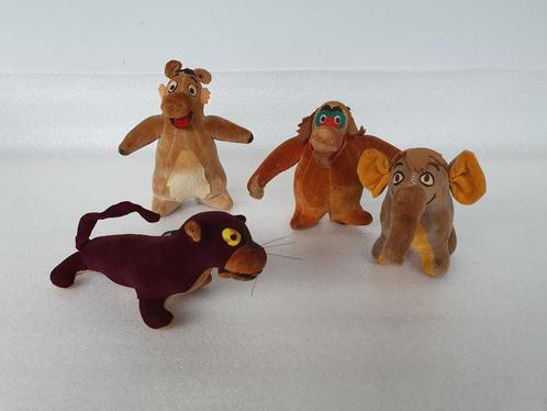 Set van 4 vintage knuffeldieren Jungle Book (Walt Disney), Verzamelen, Disney, Gebruikt, Beeldje of Figuurtje, Leeuwenkoning of Jungle Boek