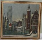 F. Walbers - Schilderij olie op paneel - 1951, Ophalen of Verzenden