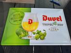 Reclame bord Duvel moortgat Tripel Hop metaal 39x59cm groot, Ophalen of Verzenden, Zo goed als nieuw, Duvel
