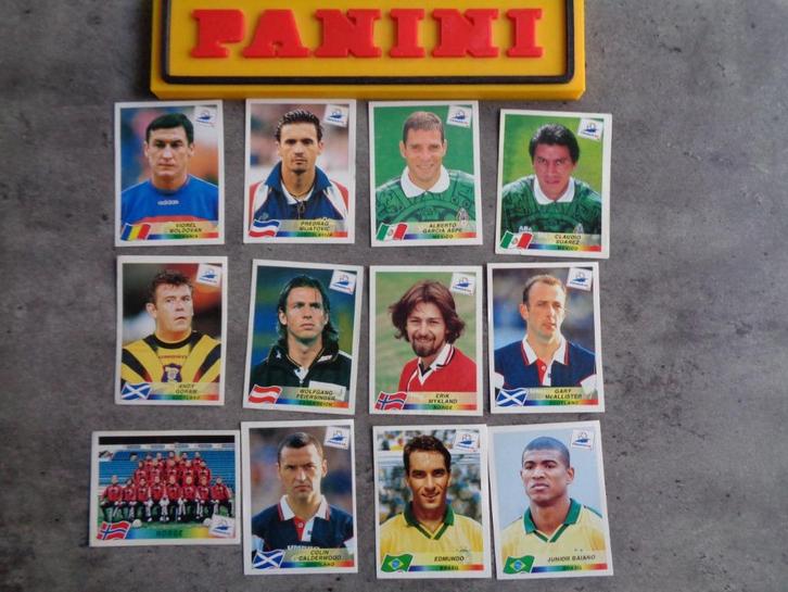 PANINI VOETBAL STICKERS WORLD CUP FRANCE 98   12X   ******, Hobby en Vrije tijd, Stickers en Plaatjes, Verzenden