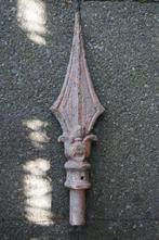Antieke poort / hekwerkpunten 9 stuks, Tuin en Terras, Tuinhekken en Hekwerk, Ophalen of Verzenden, Gebruikt, IJzer, Spijlenhekwerk