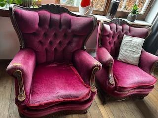 Klassieke fauteuil - stevige structuur, restauratieproject, Antiek en Kunst, Antiek | Meubels | Stoelen en Sofa's, Ophalen