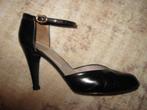 Escarpins noirs à bride à la cheville - taille 38 ½, Enlèvement ou Envoi, Escarpins, Porté, Noir