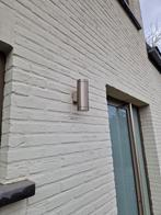 RVS gevellampen modern (2 stuks), Tuin en Terras, Ophalen, Gebruikt