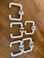 Deurklink wit kunstof met rozet 5 stuks, Enlèvement, Utilisé