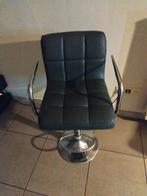 A vendre chaises de coiffeur, Huis en Inrichting, Stoelen, Twee, Gebruikt, Leer, Zwart