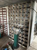 Houten industrieel rek, wandrek met bakjes, Huis en Inrichting, Ophalen, Gebruikt