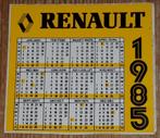 Vintage sticker Renault 1985 kalender retro autocollant, Verzamelen, Stickers, Auto of Motor, Ophalen of Verzenden, Zo goed als nieuw
