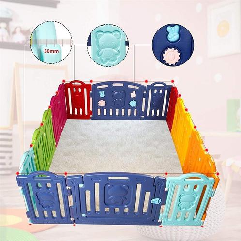 Grondbox gekleurde beertjes | playpen/kruipbox met 16 hekjes, Enfants & Bébés, Parcs, Neuf, Enlèvement ou Envoi
