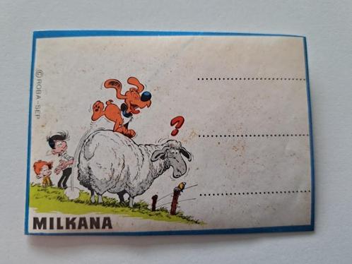 Vintage Sticker - Milkana - Bollie & Billie - Schaapje over, Verzamelen, Stickers, Zo goed als nieuw, Strip of Tekenfilm, Ophalen of Verzenden