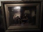 Een Huishouden van Jan Steen uit 17e eeuw 40x30, Antiek en Kunst, Kunst | Schilderijen | Klassiek, Ophalen