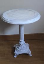 Bijzettafeltje wit, Minder dan 55 cm, Gebruikt, Rond, Engels