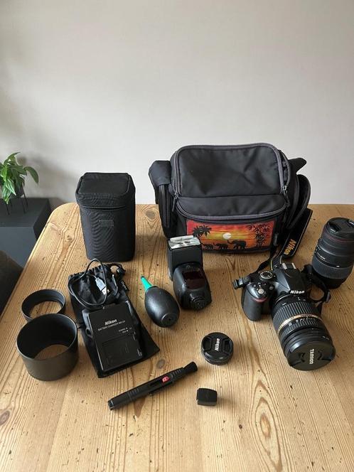 Nikon camera D3200 + Tamron 17-50 F2/8 + Sigma 70-300 + Flit, Audio, Tv en Foto, Fotocamera's Digitaal, Gebruikt, Spiegelreflex