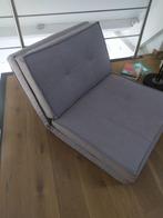 Leen Bakker grijs opklapbaar fauteuilbed „Sion”, Ophalen, Minder dan 75 cm, Nieuw, Metaal