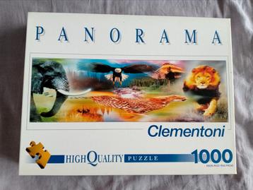 Panorama puzzel - Wildlife - Clementoni - 1000 stukjes 