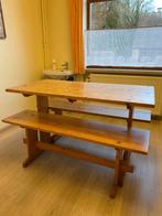 Keuken / Werktafel met 2 bijhorende banken, Huis en Inrichting, Ophalen, Gebruikt